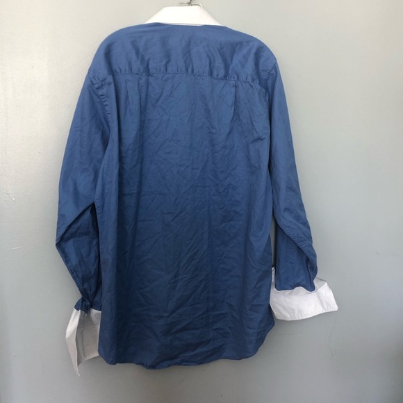 Donald Trump signature luxury french cuff blue Dress shirt 16 - Picture 2 of 8